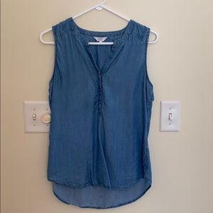 Crown and Ivy chambray tank